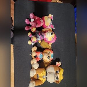 Paw Patrol Plush Set - Pink, Yellow, and Brown